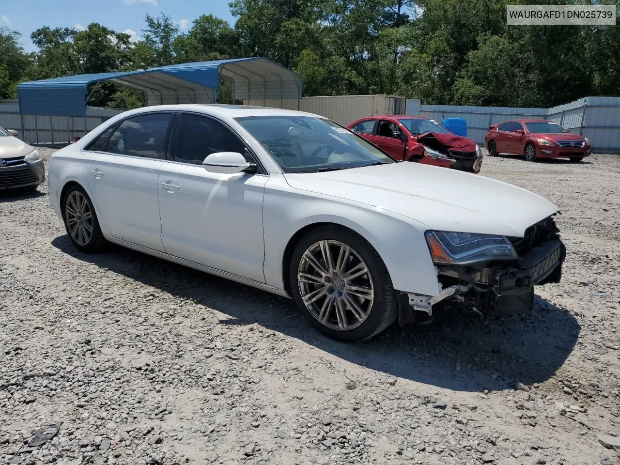 2013 Audi A8 L Quattro VIN: WAURGAFD1DN025739 Lot: 62751375