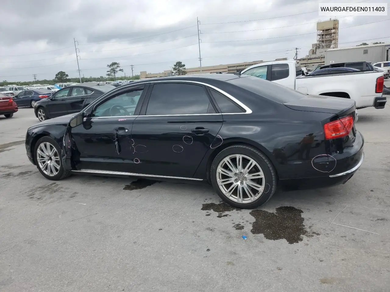 2014 Audi A8 L Quattro VIN: WAURGAFD6EN011403 Lot: 51237905