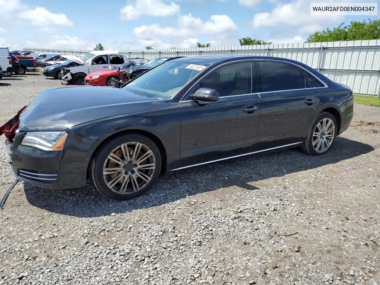 2014 Audi A8 L Quattro VIN: WAUR2AFD0EN004347 Lot: 56222025