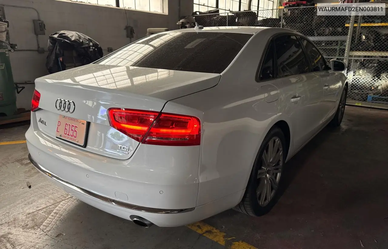 2014 Audi A8 L Tdi Quattro VIN: WAURMAFD2EN003811 Lot: 61867575