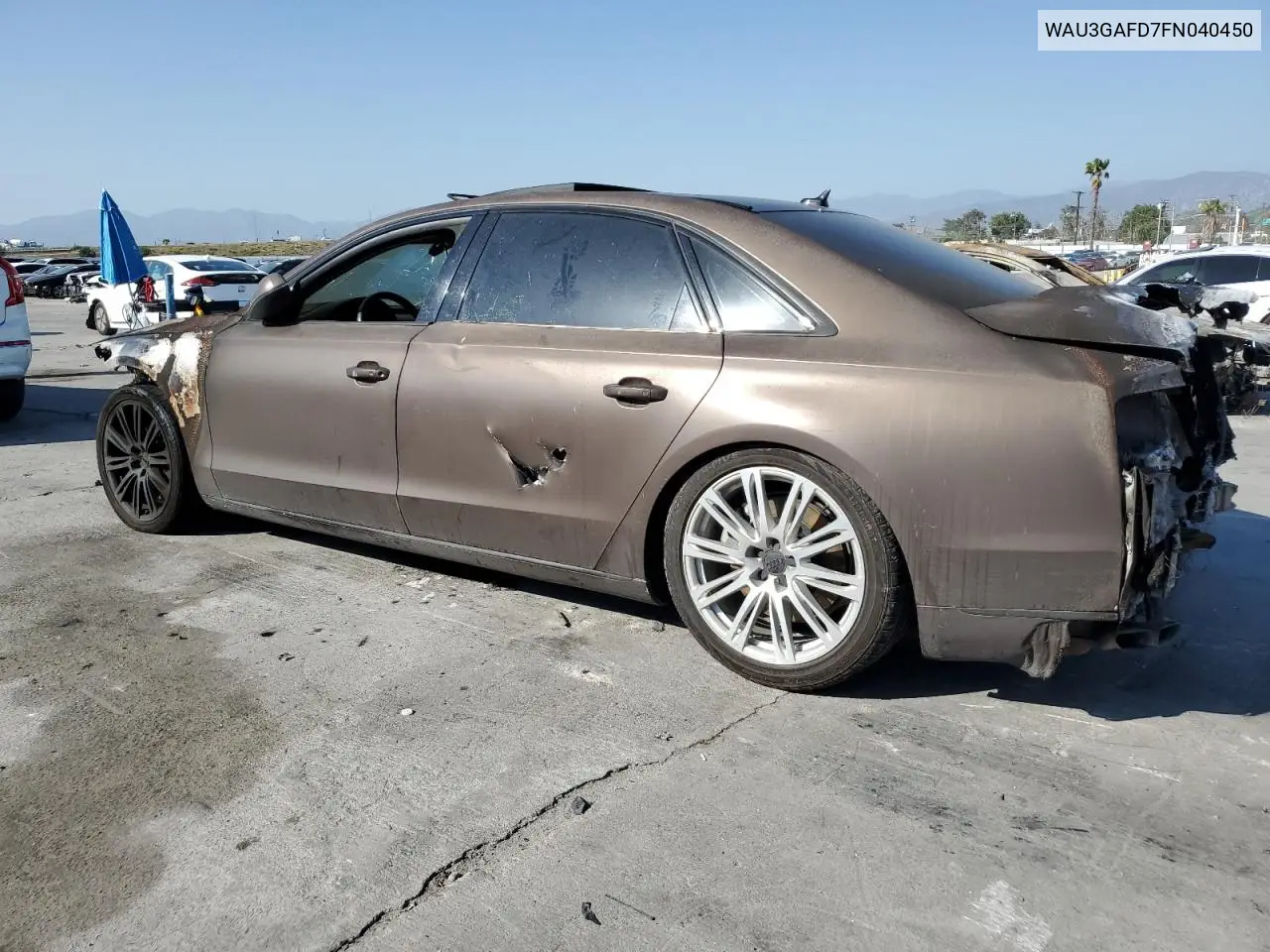 2015 Audi A8 L Quattro VIN: WAU3GAFD7FN040450 Lot: 52540785