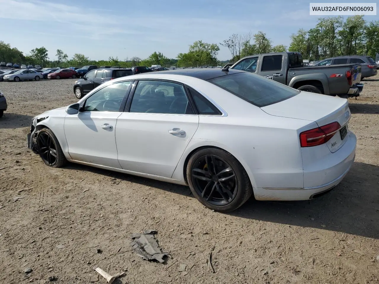 2015 Audi A8 L Quattro VIN: WAU32AFD6FN006093 Lot: 55259555