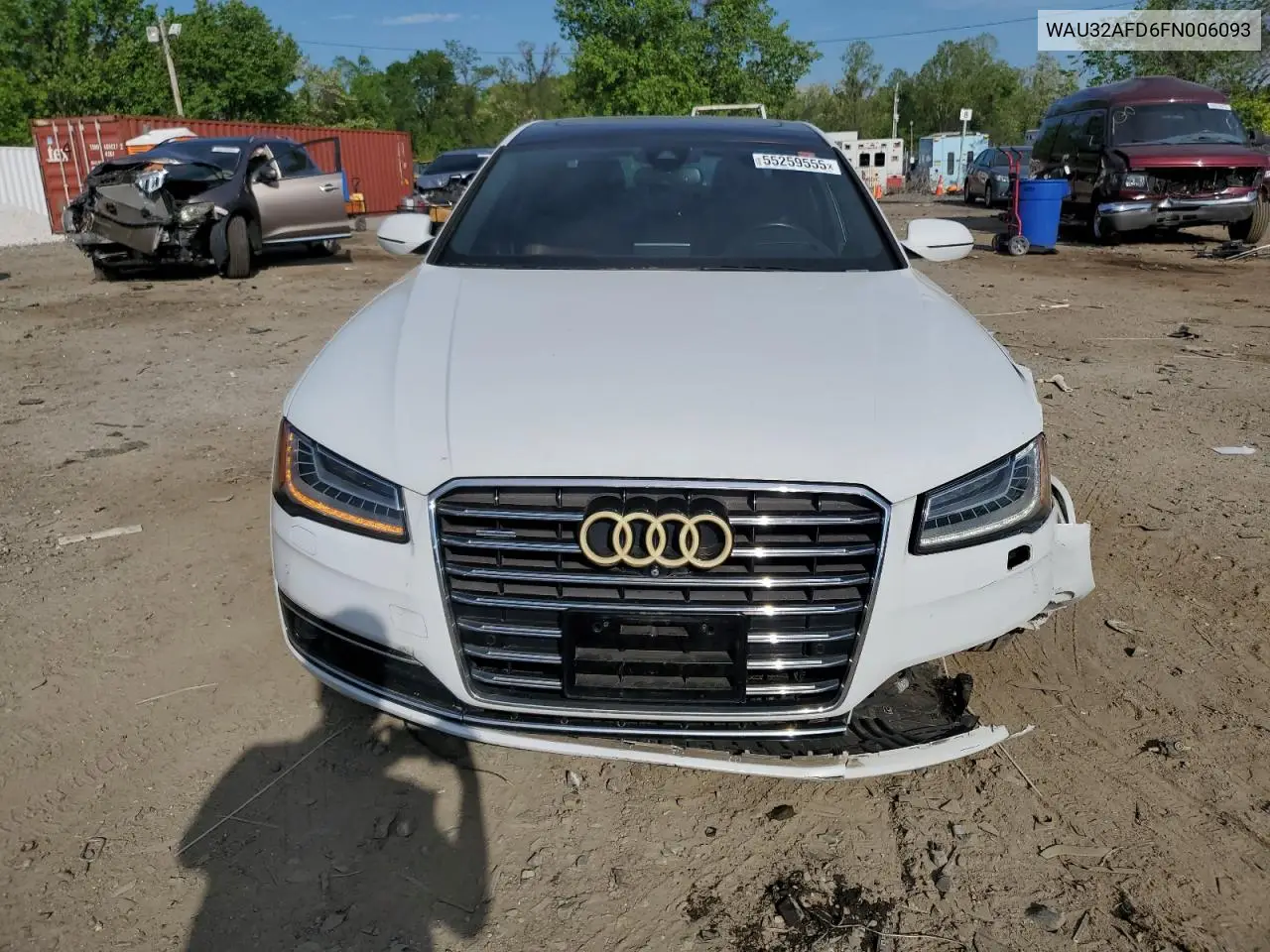 2015 Audi A8 L Quattro VIN: WAU32AFD6FN006093 Lot: 55259555