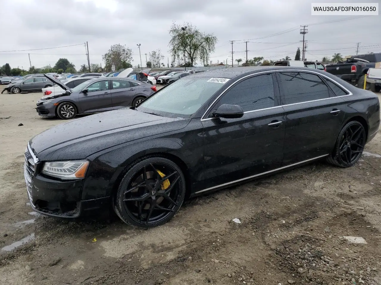 2015 Audi A8 L Quattro VIN: WAU3GAFD3FN016050 Lot: 56054245