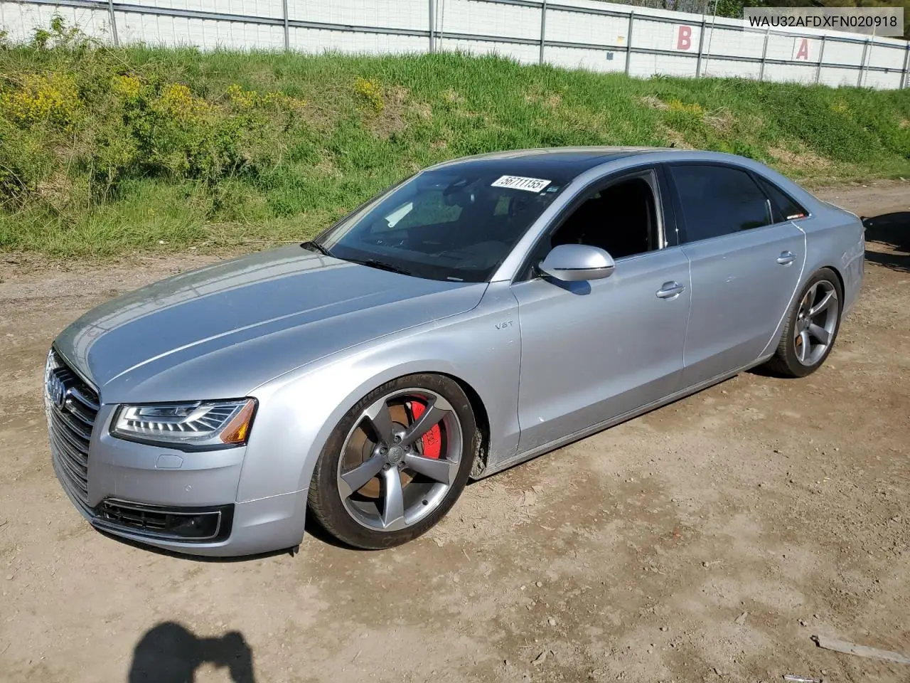 2015 Audi A8 L Quattro VIN: WAU32AFDXFN020918 Lot: 56711155