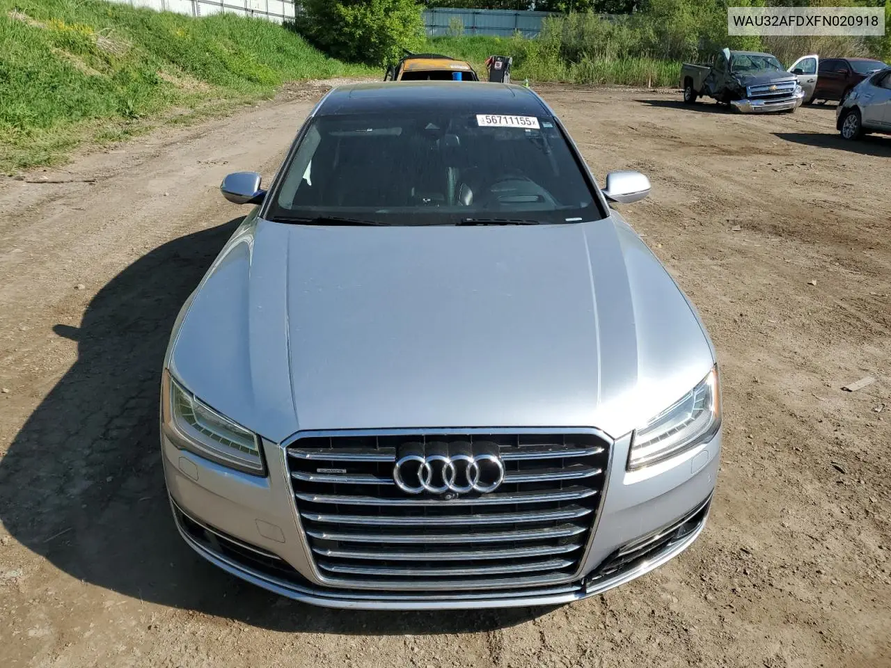 2015 Audi A8 L Quattro VIN: WAU32AFDXFN020918 Lot: 56711155