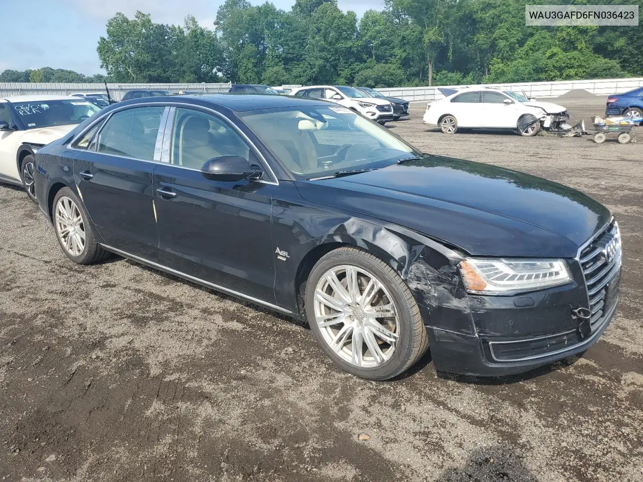 2015 Audi A8 L Quattro VIN: WAU3GAFD6FN036423 Lot: 60436925