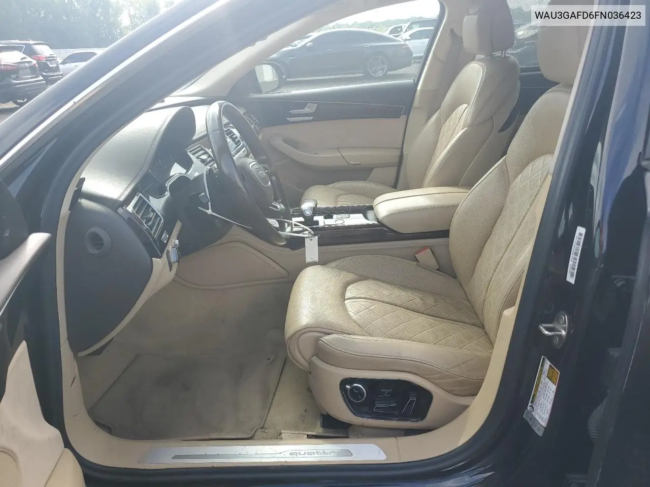 2015 Audi A8 L Quattro VIN: WAU3GAFD6FN036423 Lot: 60436925