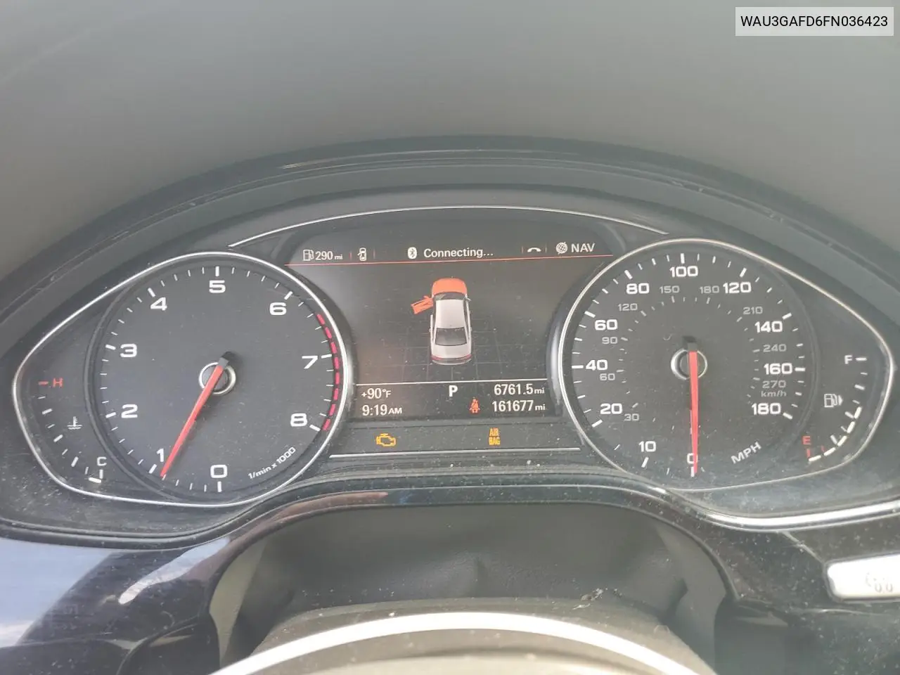 2015 Audi A8 L Quattro VIN: WAU3GAFD6FN036423 Lot: 60436925