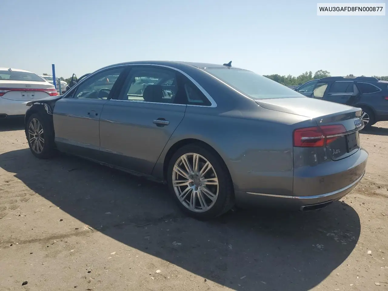 2015 Audi A8 L Quattro VIN: WAU3GAFD8FN000877 Lot: 61749495