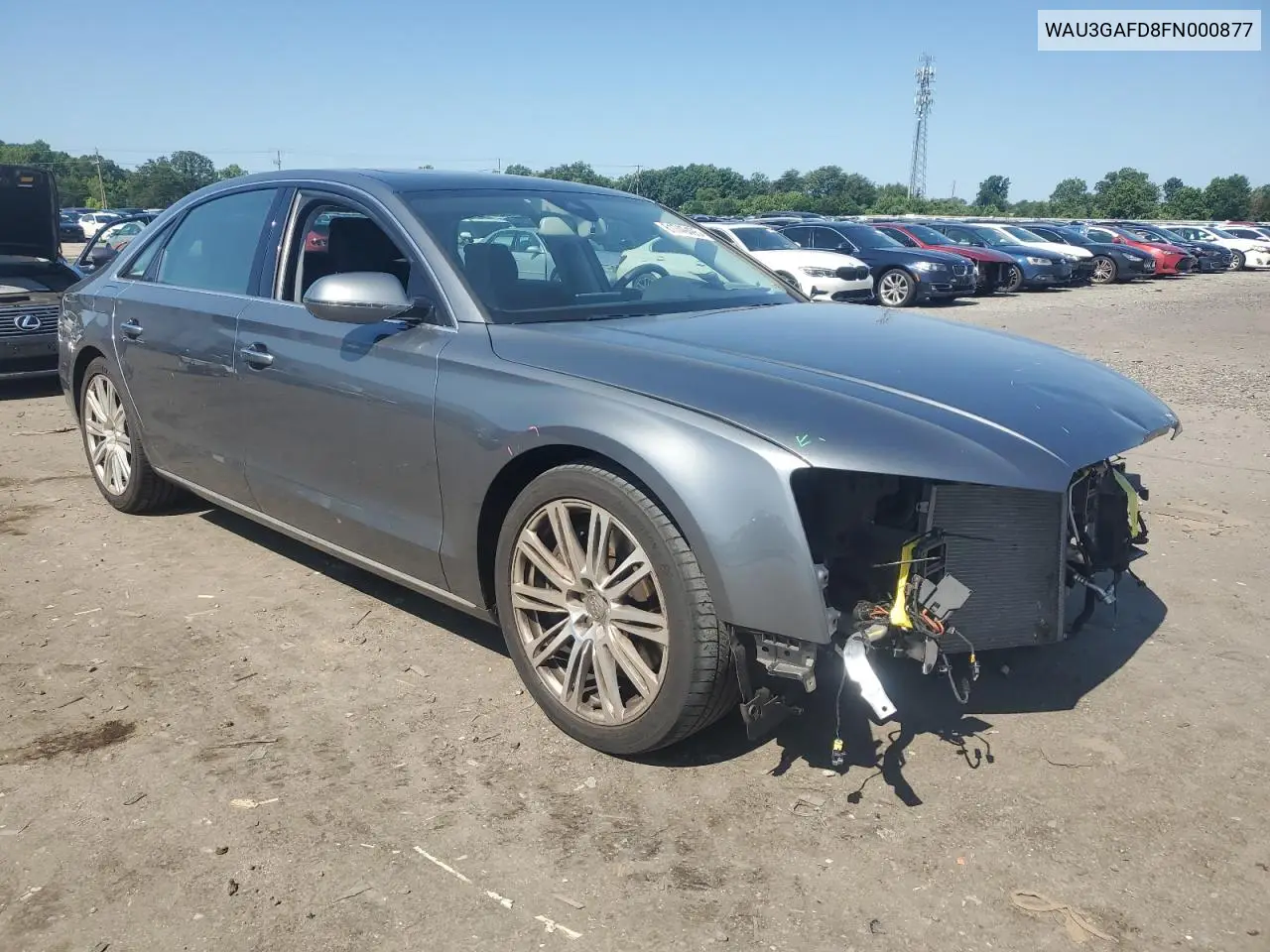 2015 Audi A8 L Quattro VIN: WAU3GAFD8FN000877 Lot: 61749495