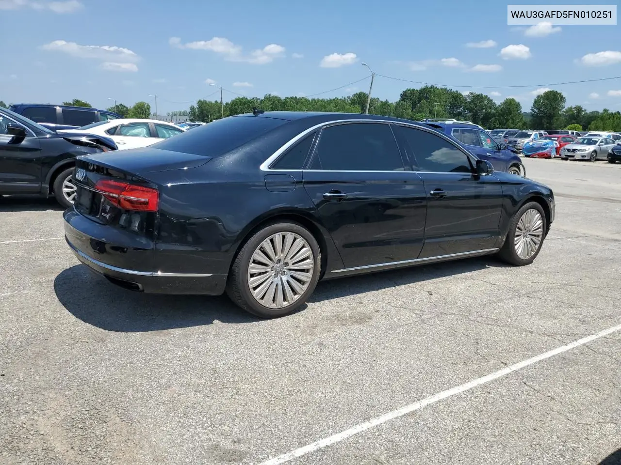 2015 Audi A8 L Quattro VIN: WAU3GAFD5FN010251 Lot: 66081825