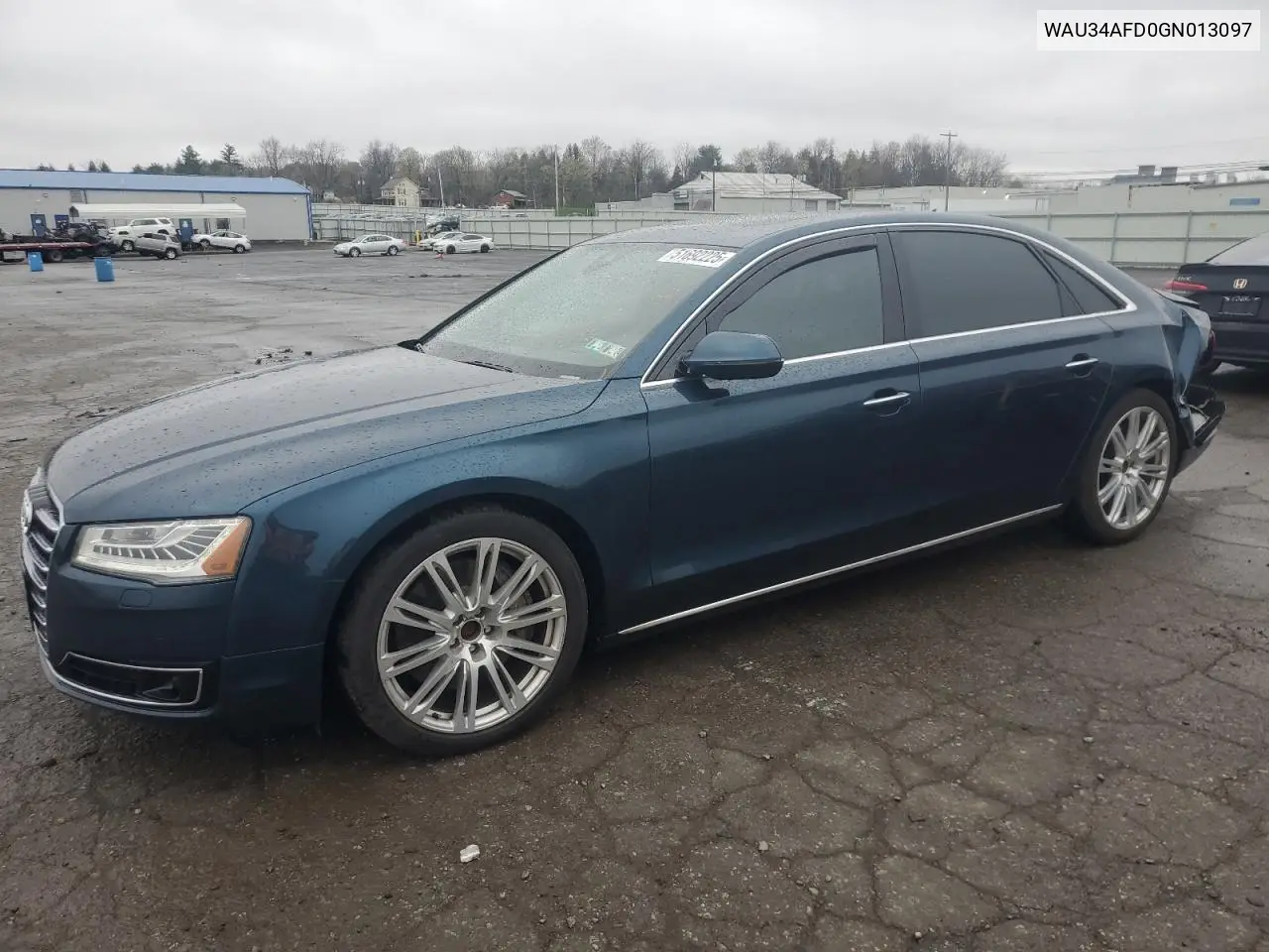 2016 Audi A8 L Quattro VIN: WAU34AFD0GN013097 Lot: 51692225