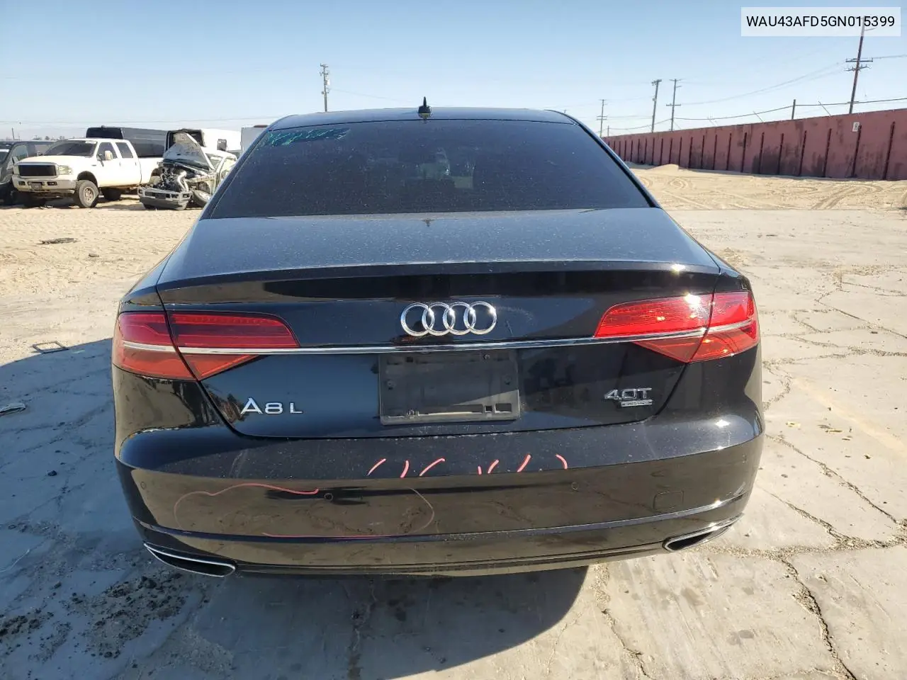 2016 Audi A8 L Quattro VIN: WAU43AFD5GN015399 Lot: 56144265