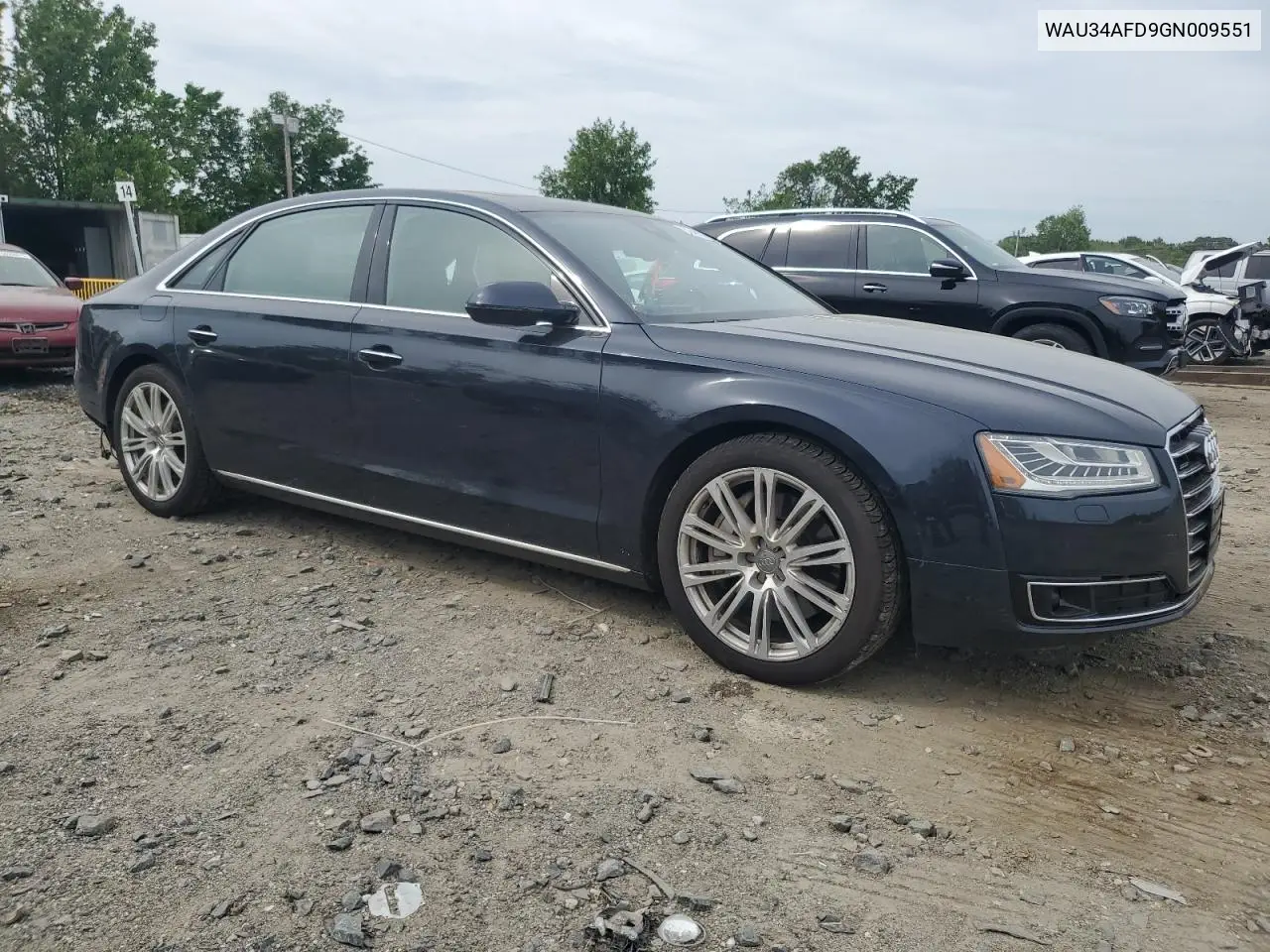 2016 Audi A8 L Quattro VIN: WAU34AFD9GN009551 Lot: 56460955