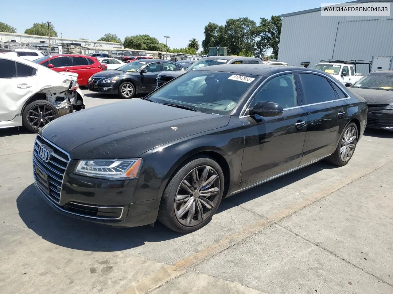 2016 Audi A8 L Quattro VIN: WAU34AFD8GN004633 Lot: 61692955