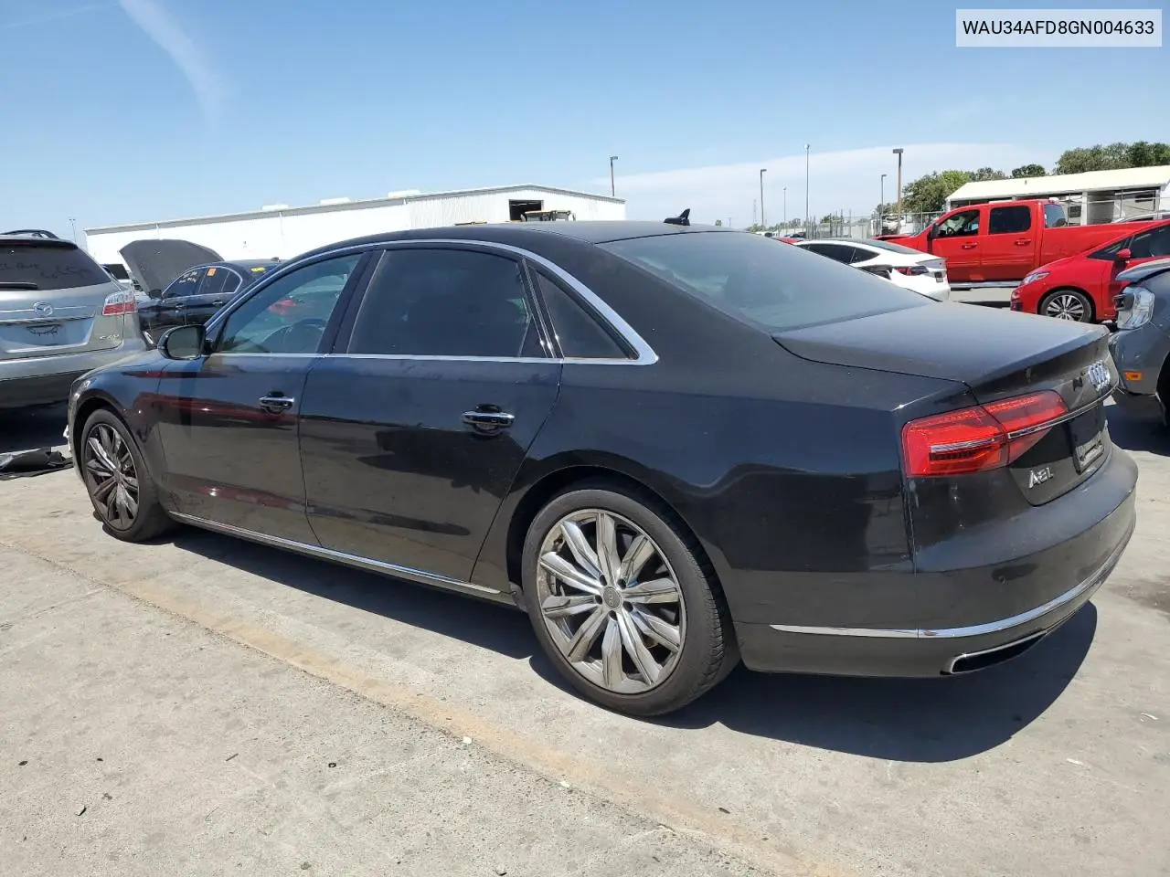 2016 Audi A8 L Quattro VIN: WAU34AFD8GN004633 Lot: 61692955