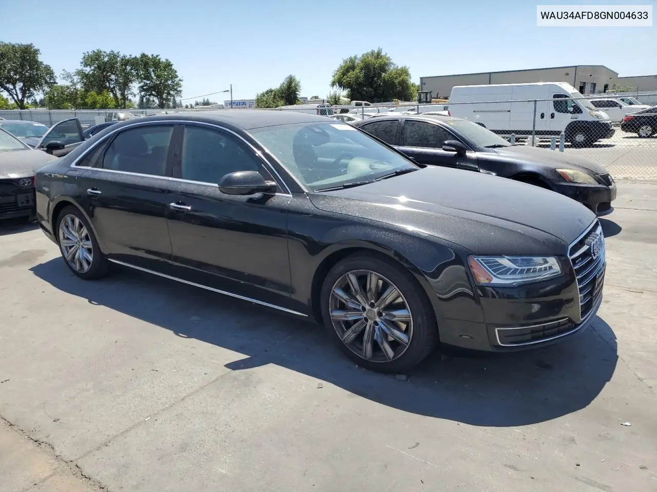 2016 Audi A8 L Quattro VIN: WAU34AFD8GN004633 Lot: 61692955