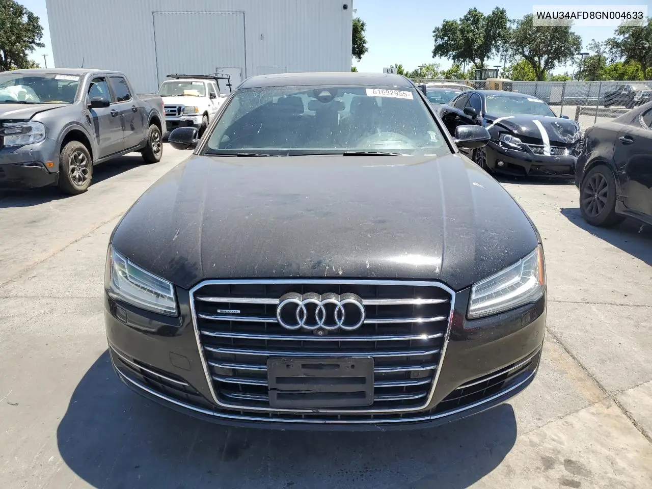 2016 Audi A8 L Quattro VIN: WAU34AFD8GN004633 Lot: 61692955