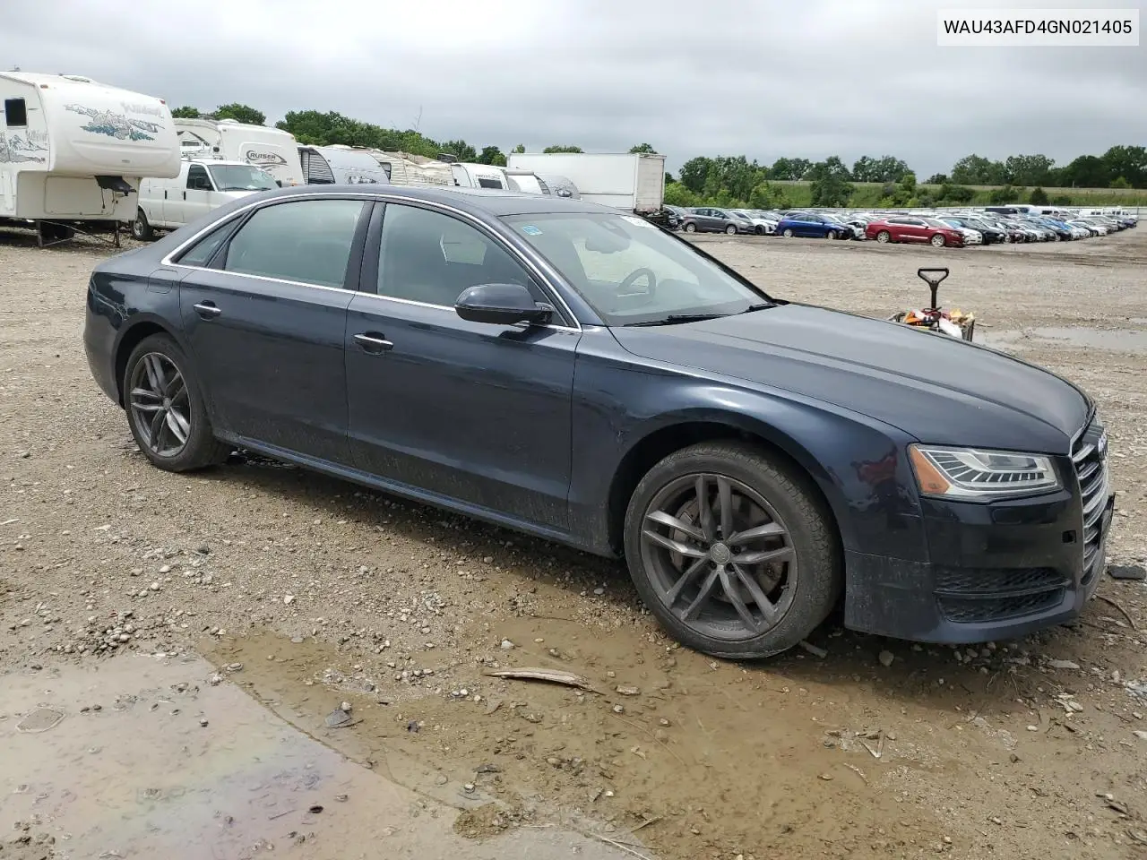 2016 Audi A8 L Quattro VIN: WAU43AFD4GN021405 Lot: 63458465