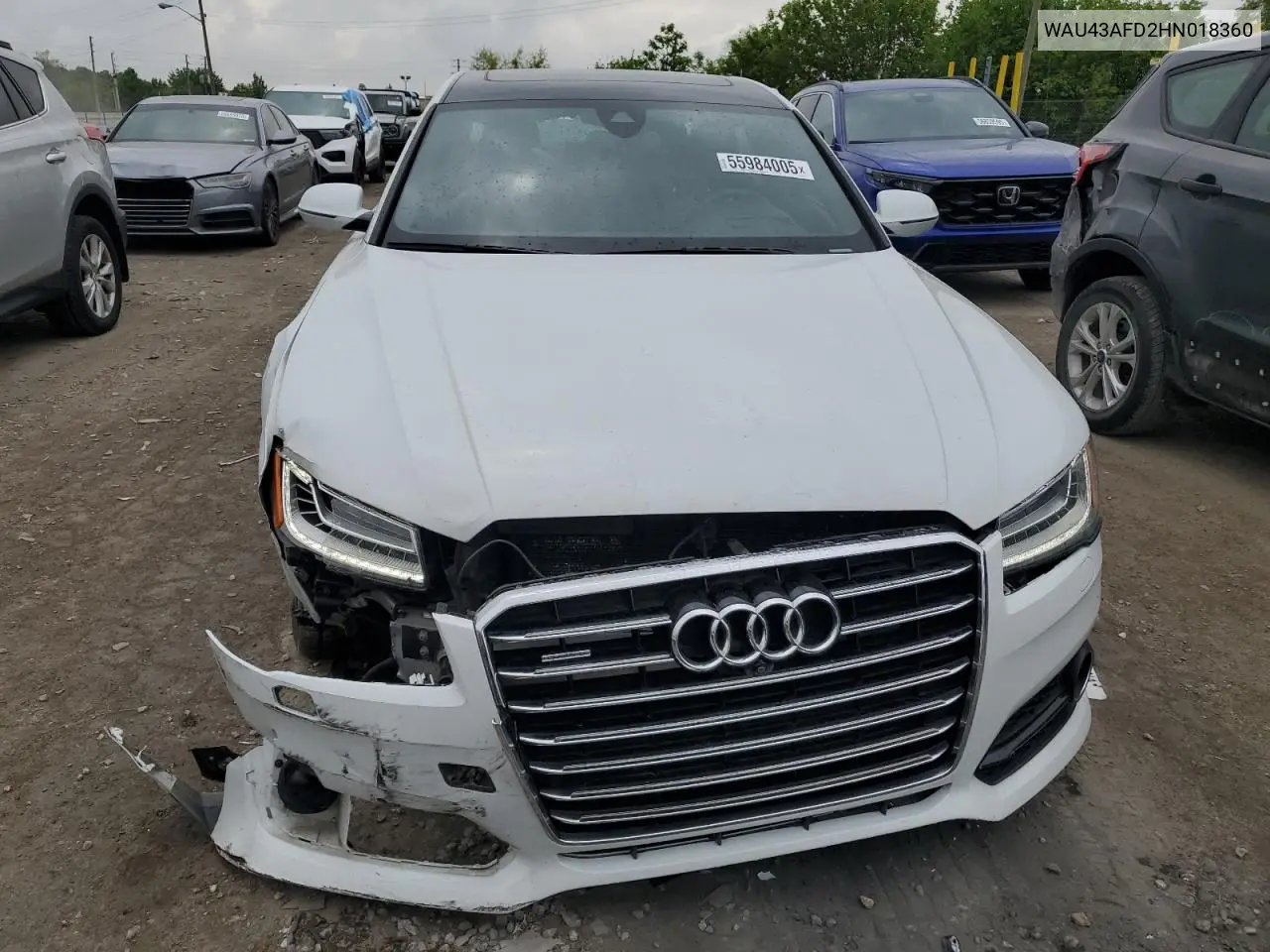 2017 Audi A8 L Quattro VIN: WAU43AFD2HN018360 Lot: 55984005