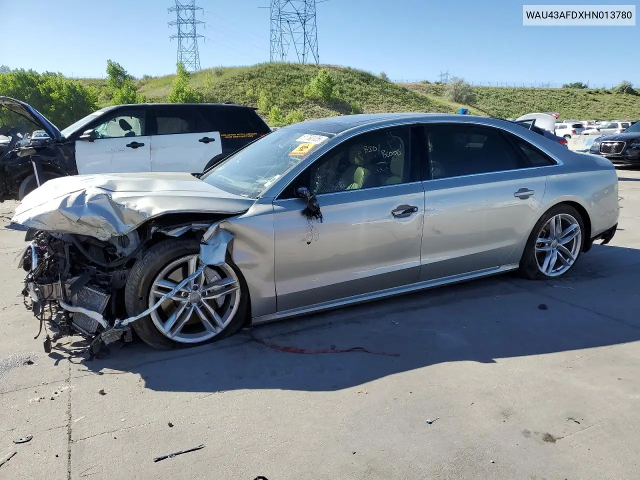 2017 Audi A8 L Quattro VIN: WAU43AFDXHN013780 Lot: 61760125