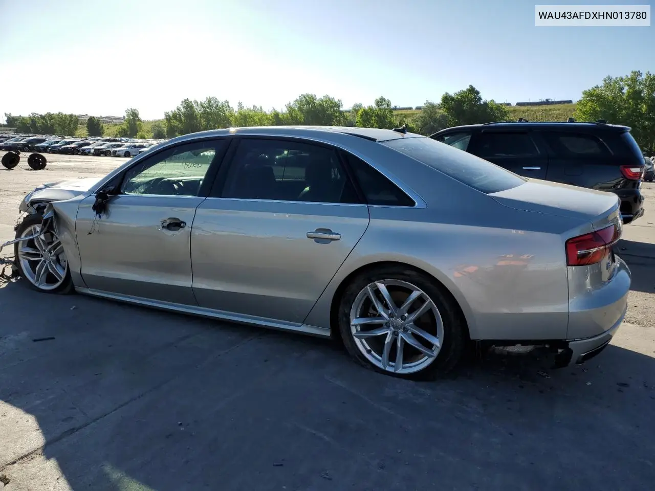 2017 Audi A8 L Quattro VIN: WAU43AFDXHN013780 Lot: 61760125