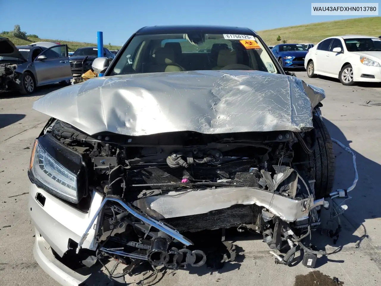 2017 Audi A8 L Quattro VIN: WAU43AFDXHN013780 Lot: 61760125