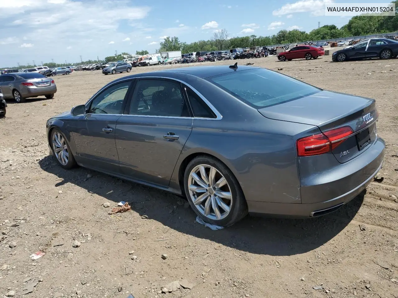 2017 Audi A8 L Quattro VIN: WAU44AFDXHN015204 Lot: 62845725