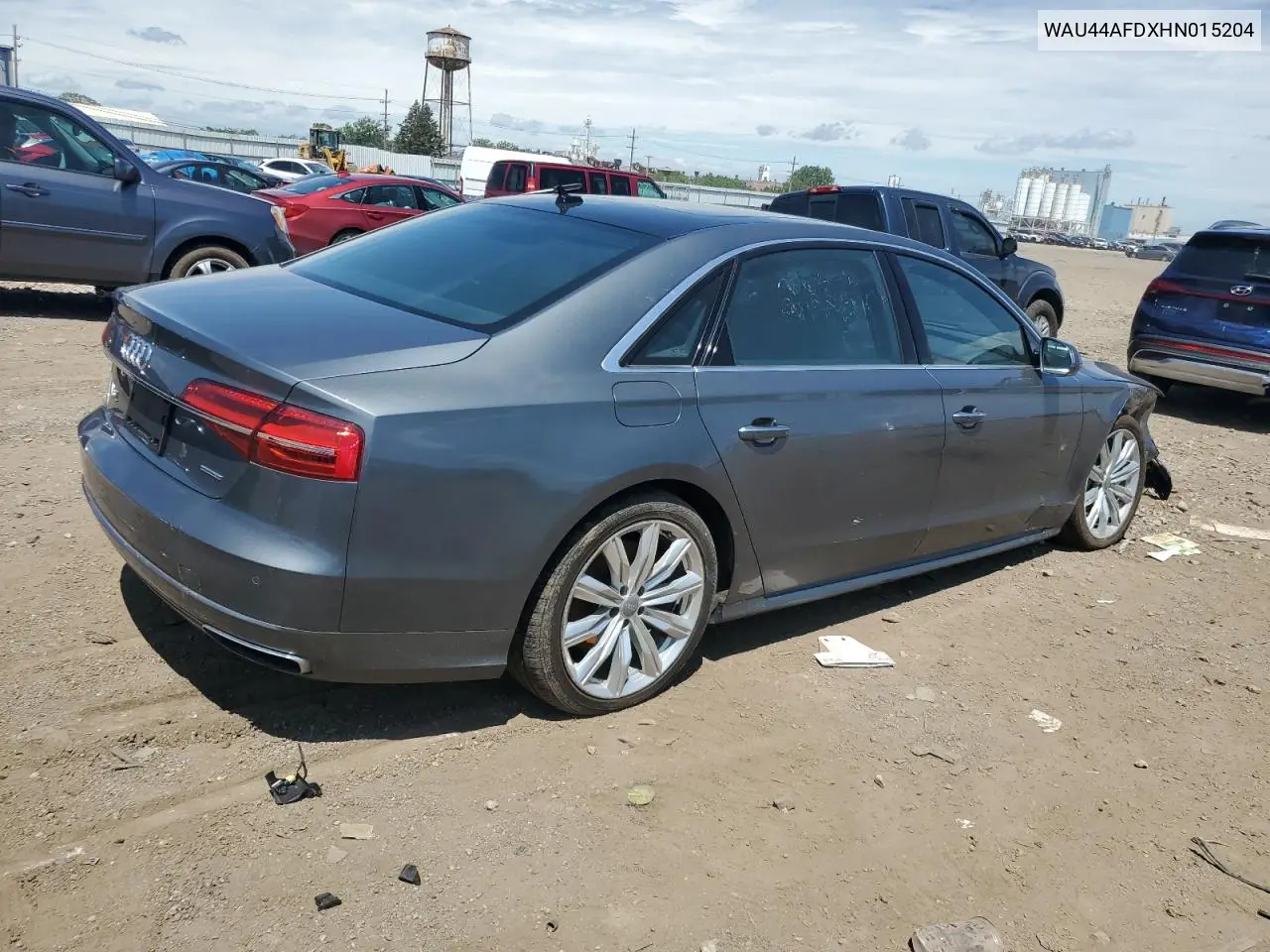 2017 Audi A8 L Quattro VIN: WAU44AFDXHN015204 Lot: 62845725
