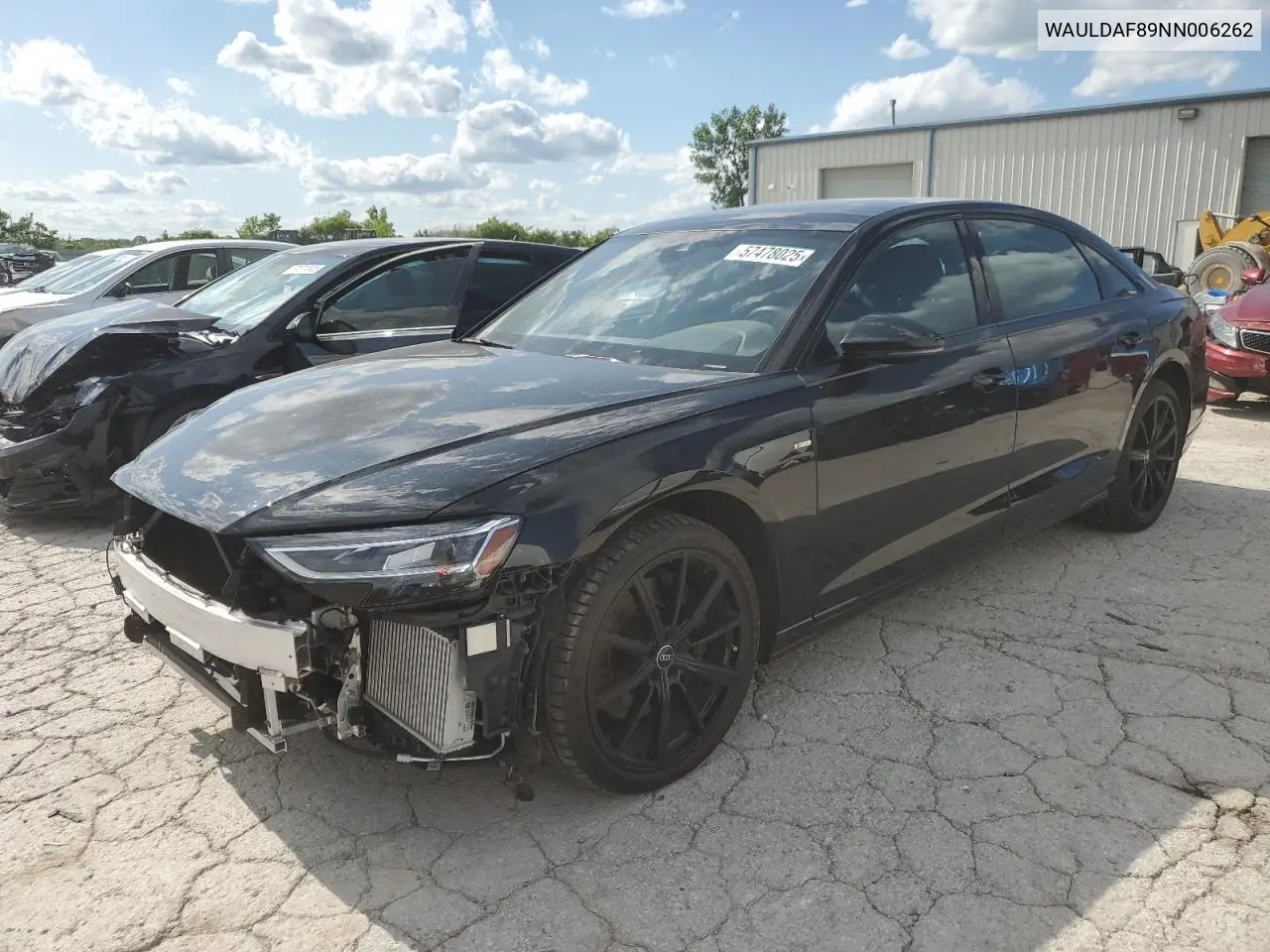 2022 Audi A8 L VIN: WAULDAF89NN006262 Lot: 57478025