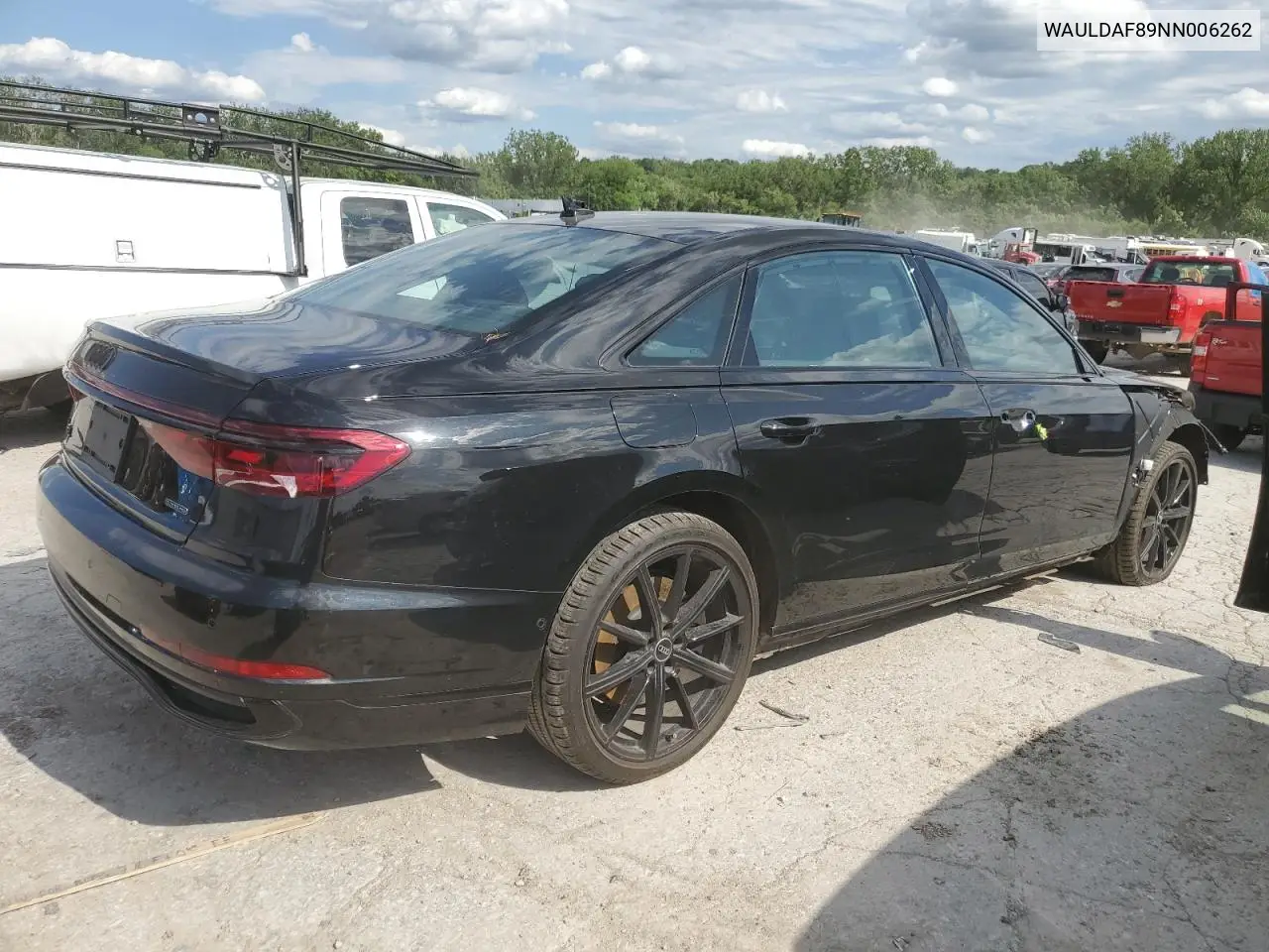 2022 Audi A8 L VIN: WAULDAF89NN006262 Lot: 57478025