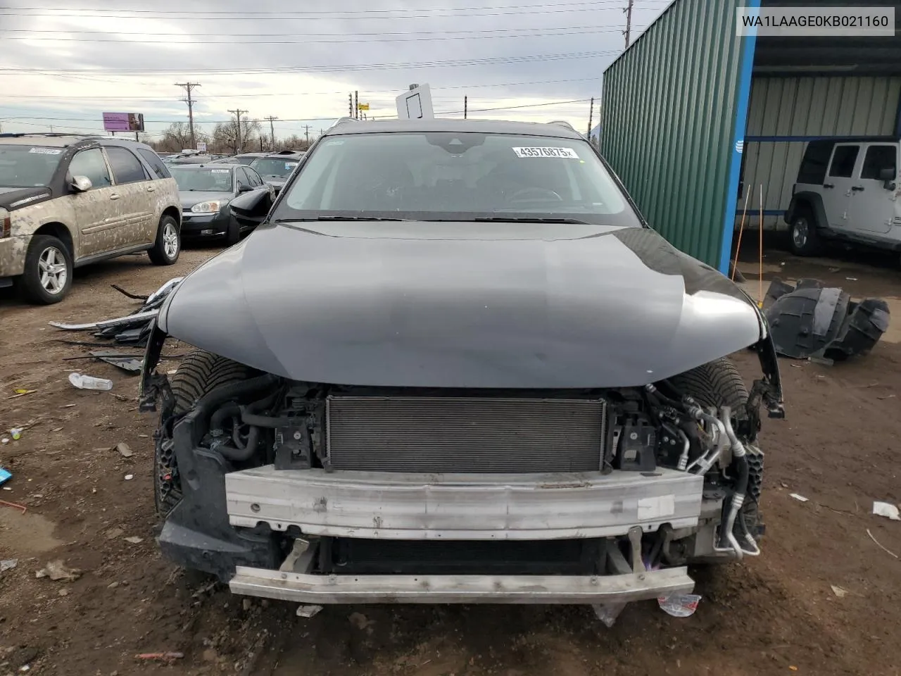 2019 Audi E-Tron Premium Plus VIN: WA1LAAGE0KB021160 Lot: 43576875