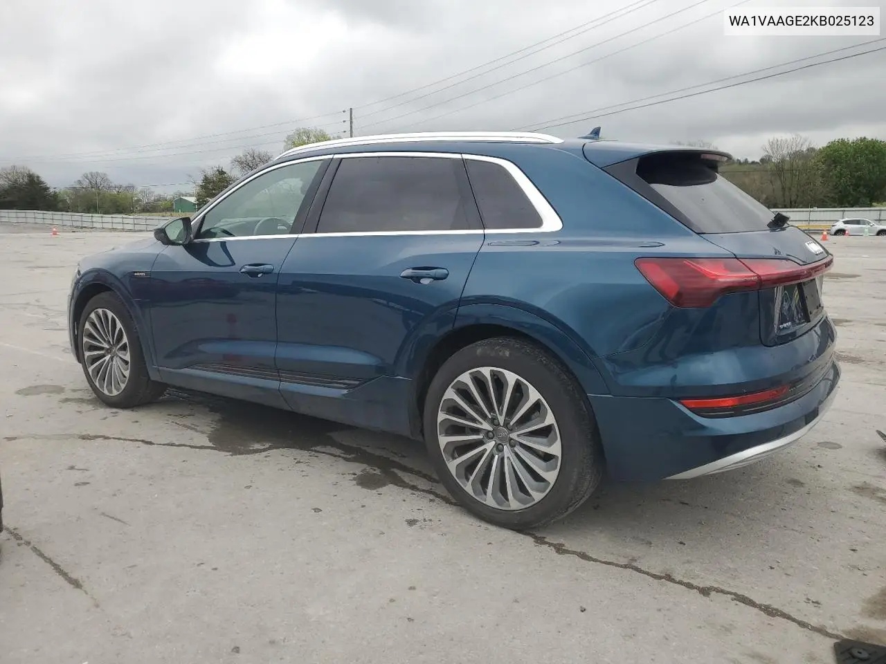 2019 Audi E-Tron Prestige VIN: WA1VAAGE2KB025123 Lot: 51862085