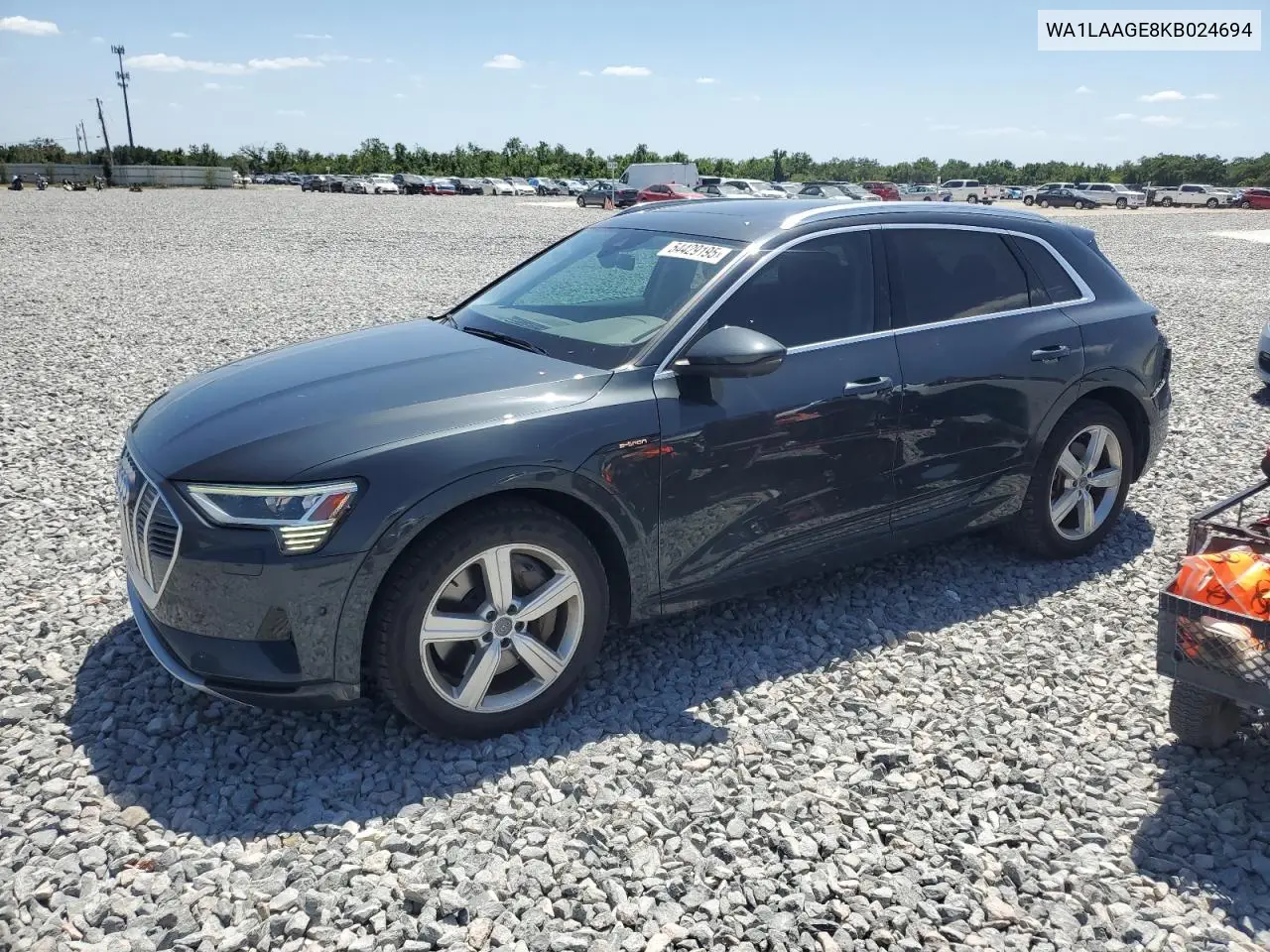 2019 Audi E-Tron Premium Plus VIN: WA1LAAGE8KB024694 Lot: 54429195
