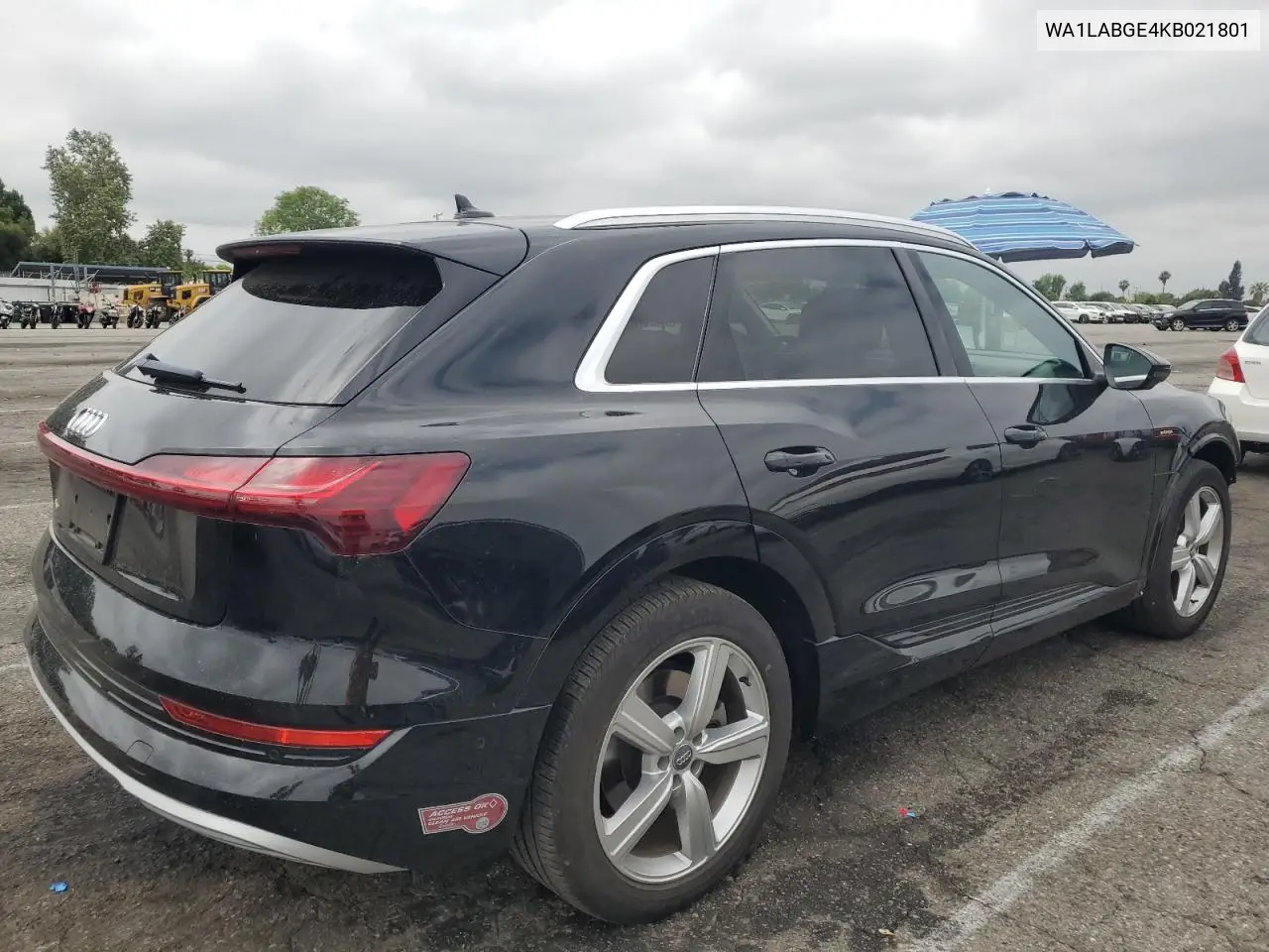 2019 Audi E-Tron Premium Plus VIN: WA1LABGE4KB021801 Lot: 59353315
