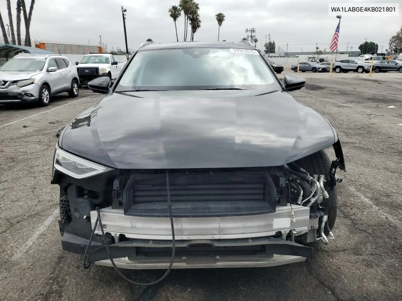 2019 Audi E-Tron Premium Plus VIN: WA1LABGE4KB021801 Lot: 59353315