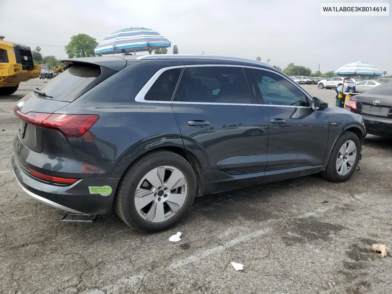 2019 Audi E-Tron Premium Plus VIN: WA1LABGE3KB014614 Lot: 60864165