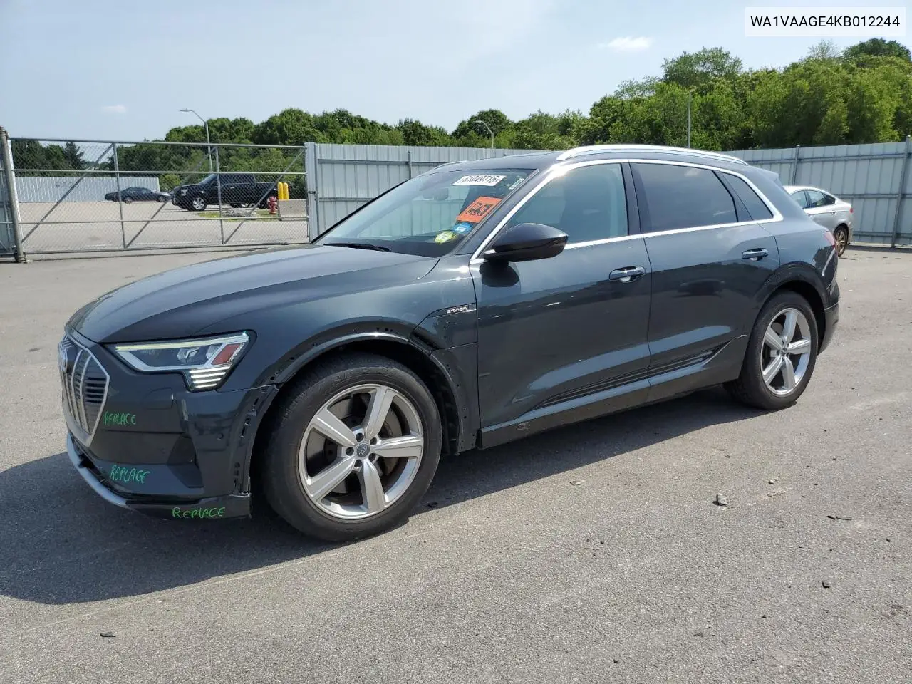 2019 Audi E-Tron Prestige VIN: WA1VAAGE4KB012244 Lot: 61049715