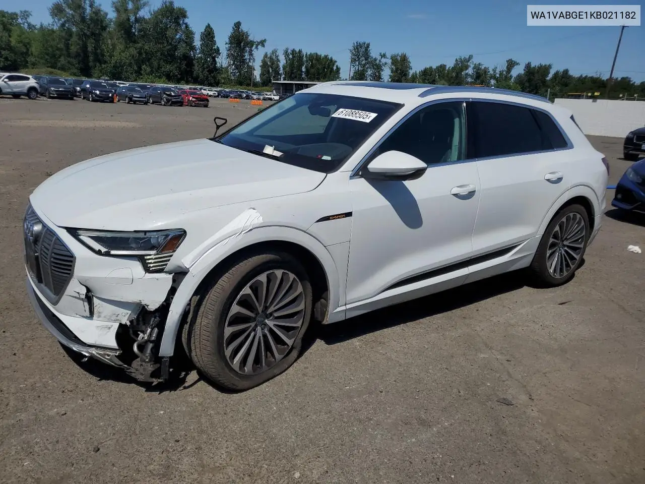 2019 Audi E-Tron Prestige VIN: WA1VABGE1KB021182 Lot: 61088505