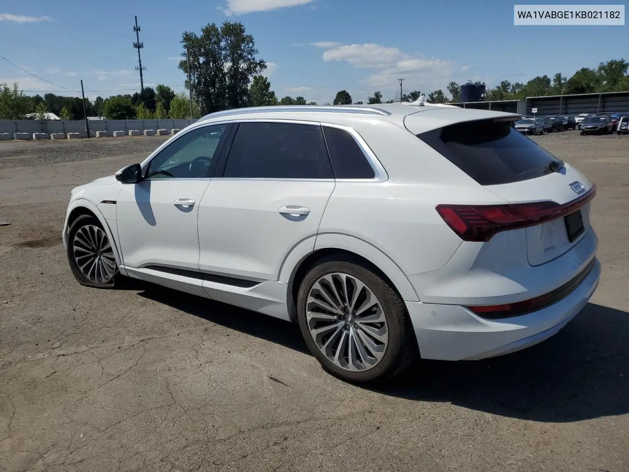 2019 Audi E-Tron Prestige VIN: WA1VABGE1KB021182 Lot: 61088505