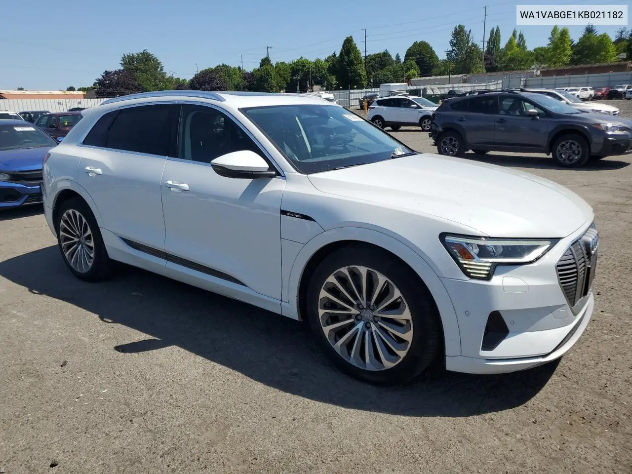 2019 Audi E-Tron Prestige VIN: WA1VABGE1KB021182 Lot: 61088505