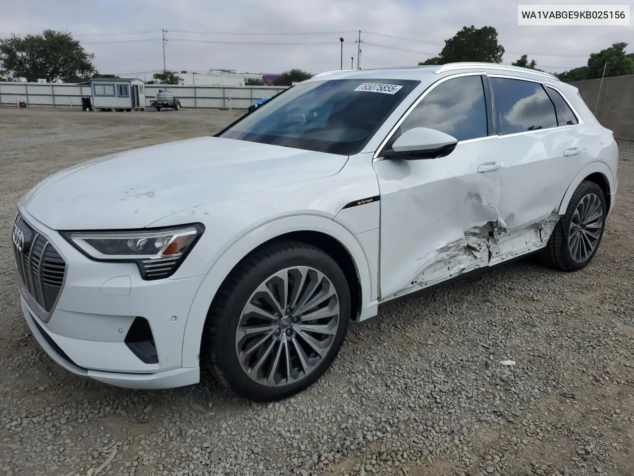 2019 Audi E-Tron Prestige VIN: WA1VABGE9KB025156 Lot: 65075855