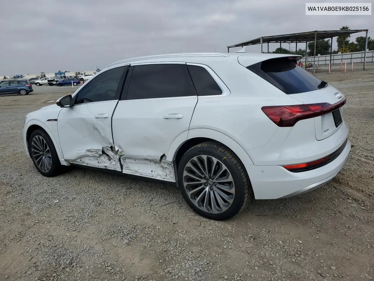 2019 Audi E-Tron Prestige VIN: WA1VABGE9KB025156 Lot: 65075855