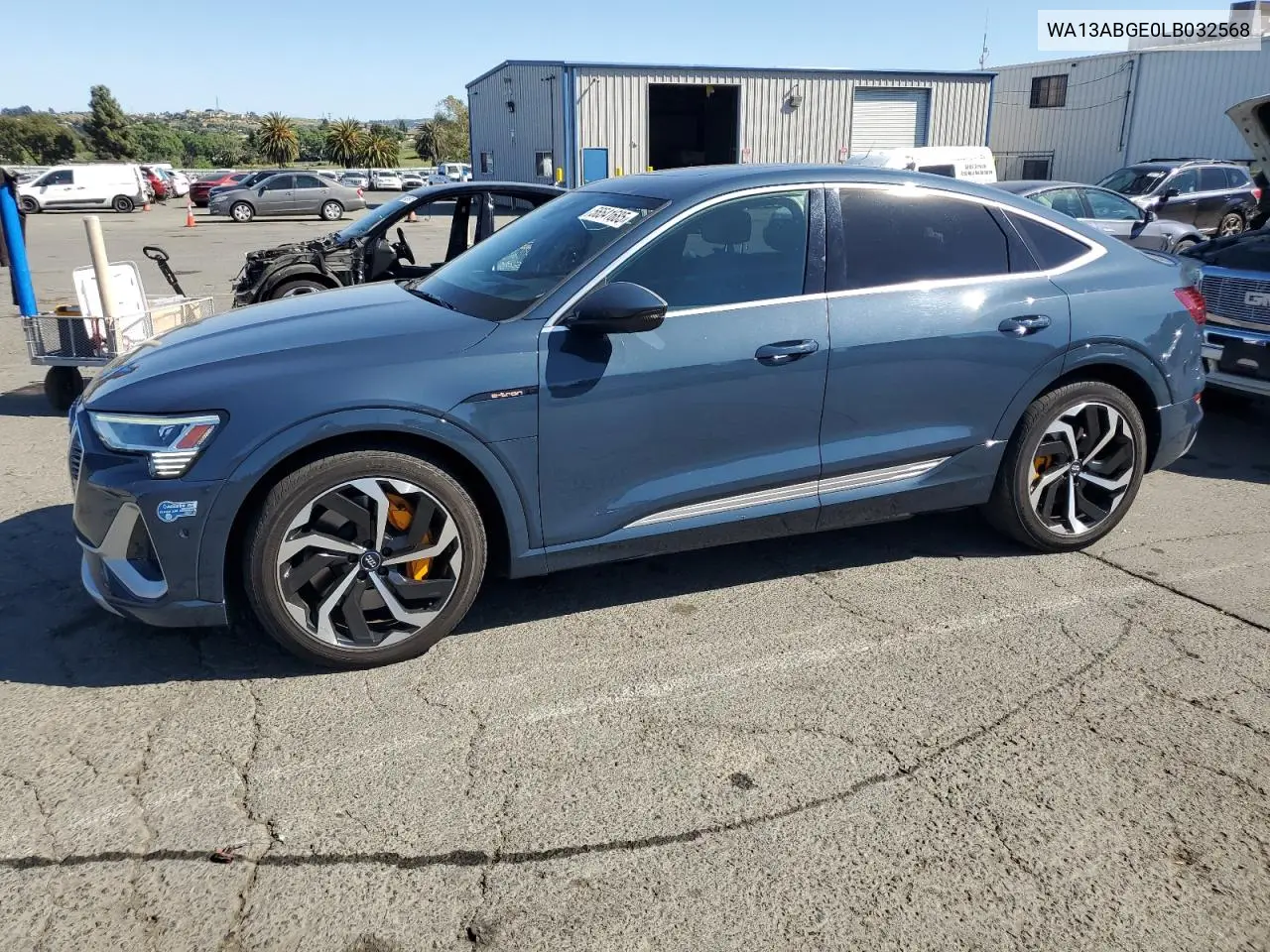 2020 Audi E-Tron Sportback Prestige VIN: WA13ABGE0LB032568 Lot: 56541685