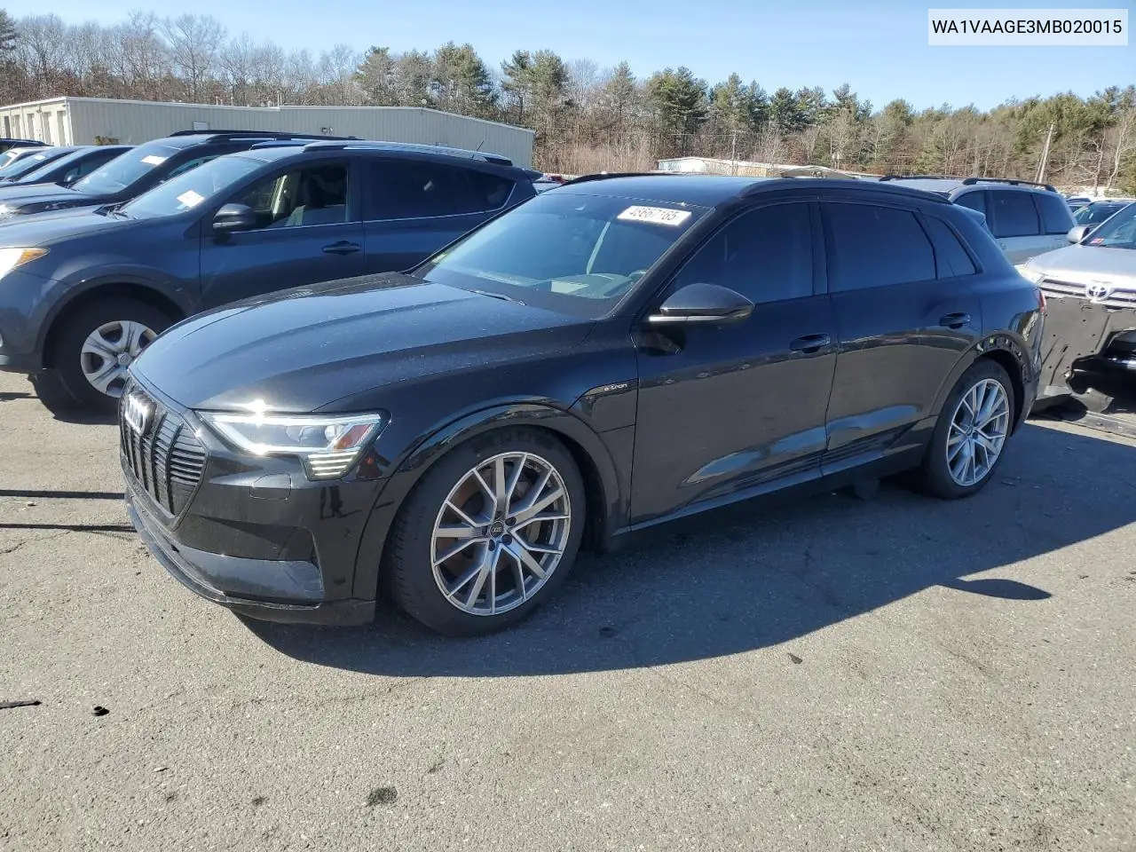 2021 Audi E-Tron Prestige VIN: WA1VAAGE3MB020015 Lot: 48667165