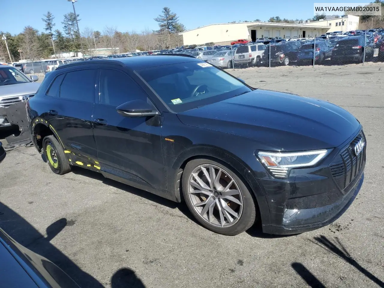 2021 Audi E-Tron Prestige VIN: WA1VAAGE3MB020015 Lot: 48667165