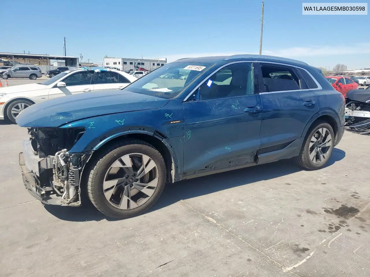 2021 Audi E-Tron Premium Plus VIN: WA1LAAGE5MB030598 Lot: 50411695