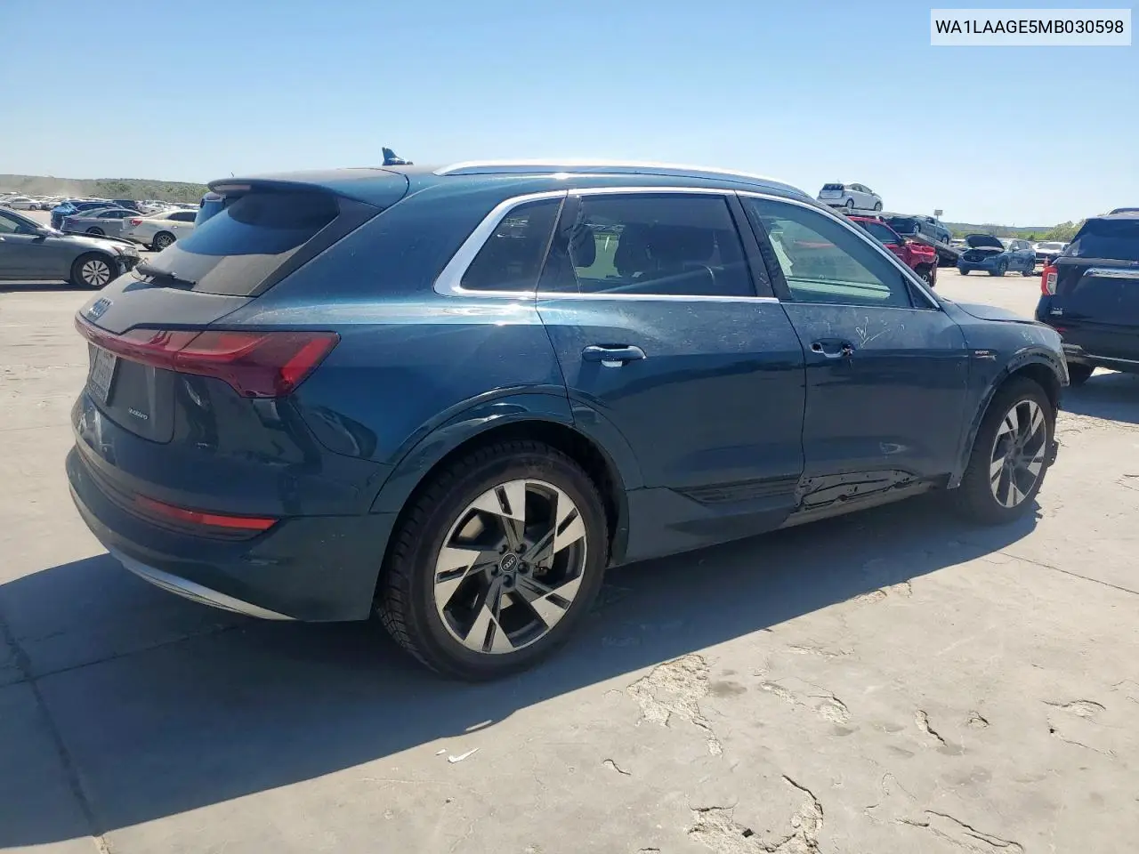 2021 Audi E-Tron Premium Plus VIN: WA1LAAGE5MB030598 Lot: 50411695