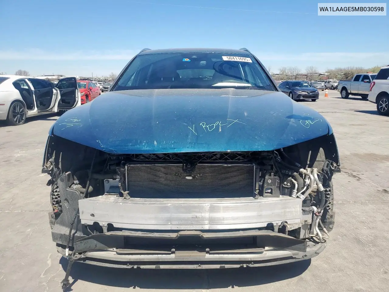 2021 Audi E-Tron Premium Plus VIN: WA1LAAGE5MB030598 Lot: 50411695